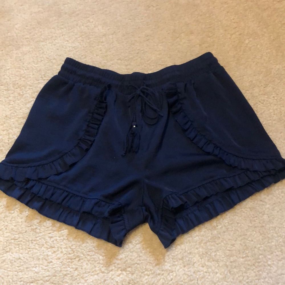 Navy Ruffle shorts!